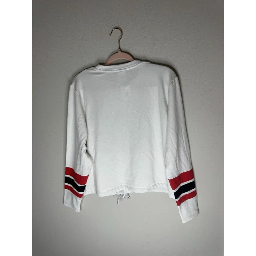 Chicago Blackhawks NHL Crop Sweatshirt White Size M Licensed